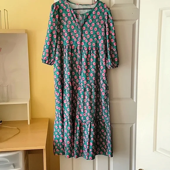 flowy swing dress Black Flowy Sleeves Maxi Dress (S) – Teu Closet main image 0